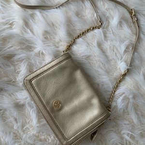 Gold Tory Burch bag